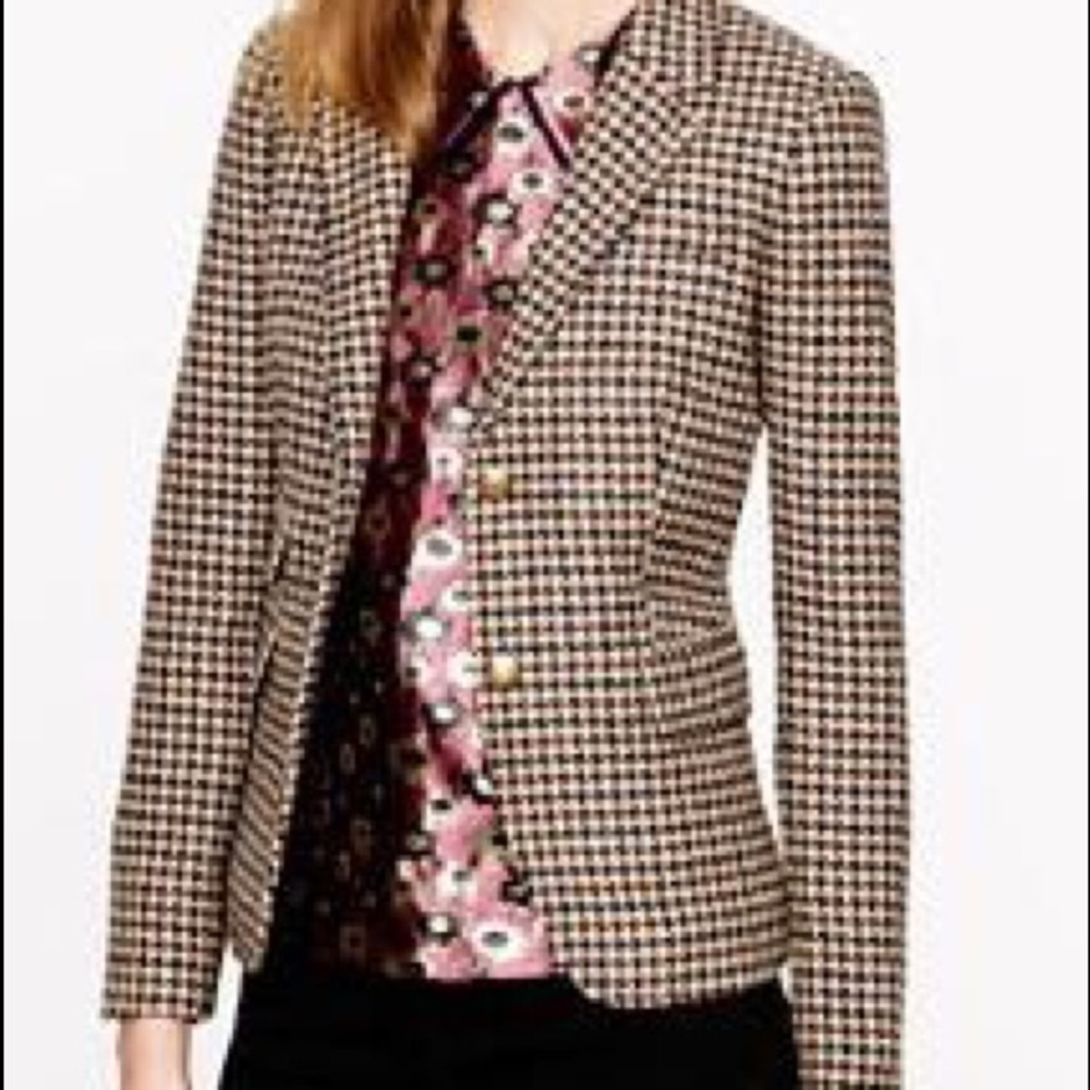 J. CREW SCHOOLBOY BLAZER IN HOUNDSTOOTH TWEED $238